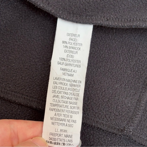 L.L. Bean Women's Fleece Lined Soft Shell Jacket Windbreaker Black Small - Picture 10 of 11